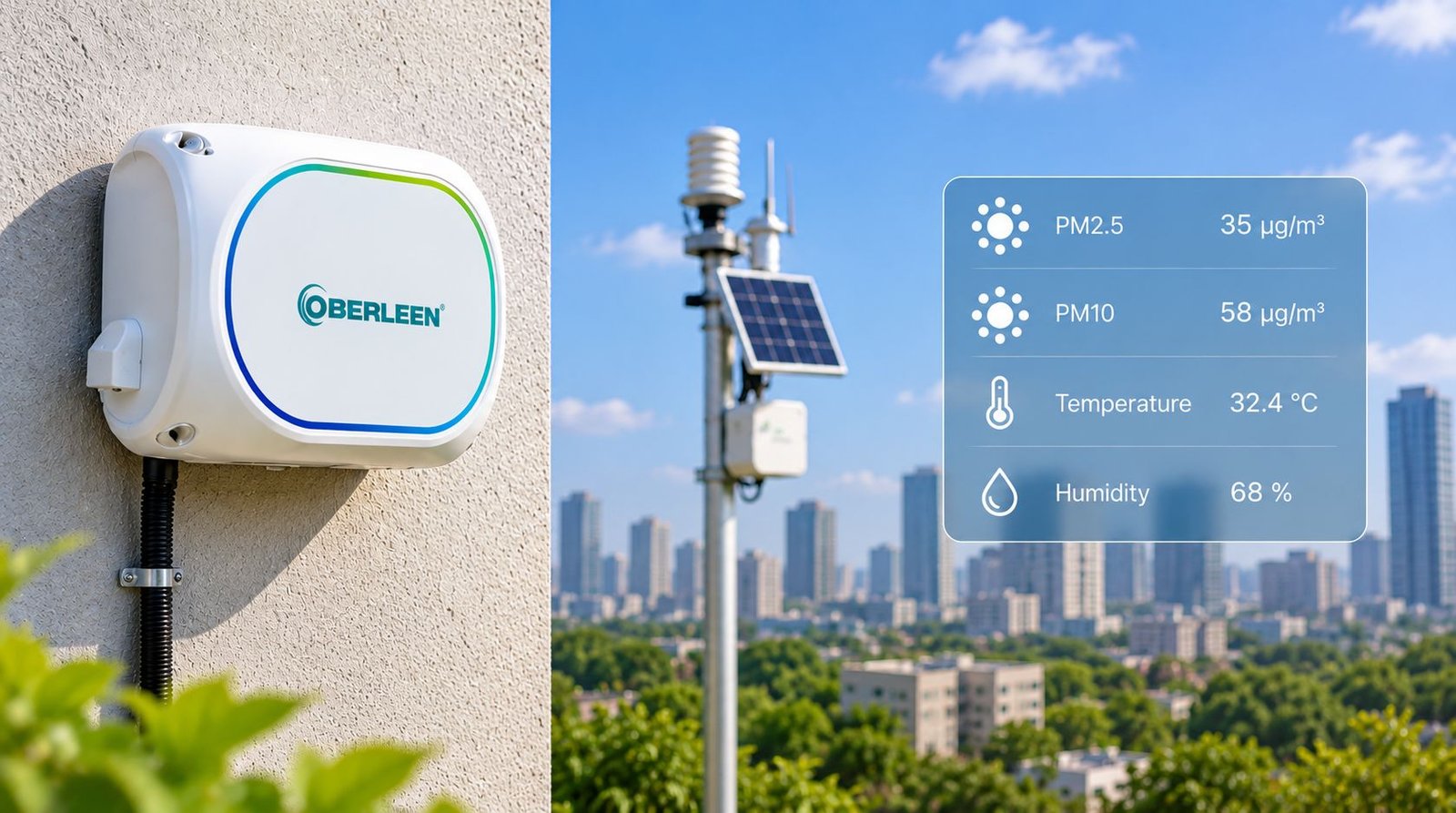 Outdoor air quality monitoring system