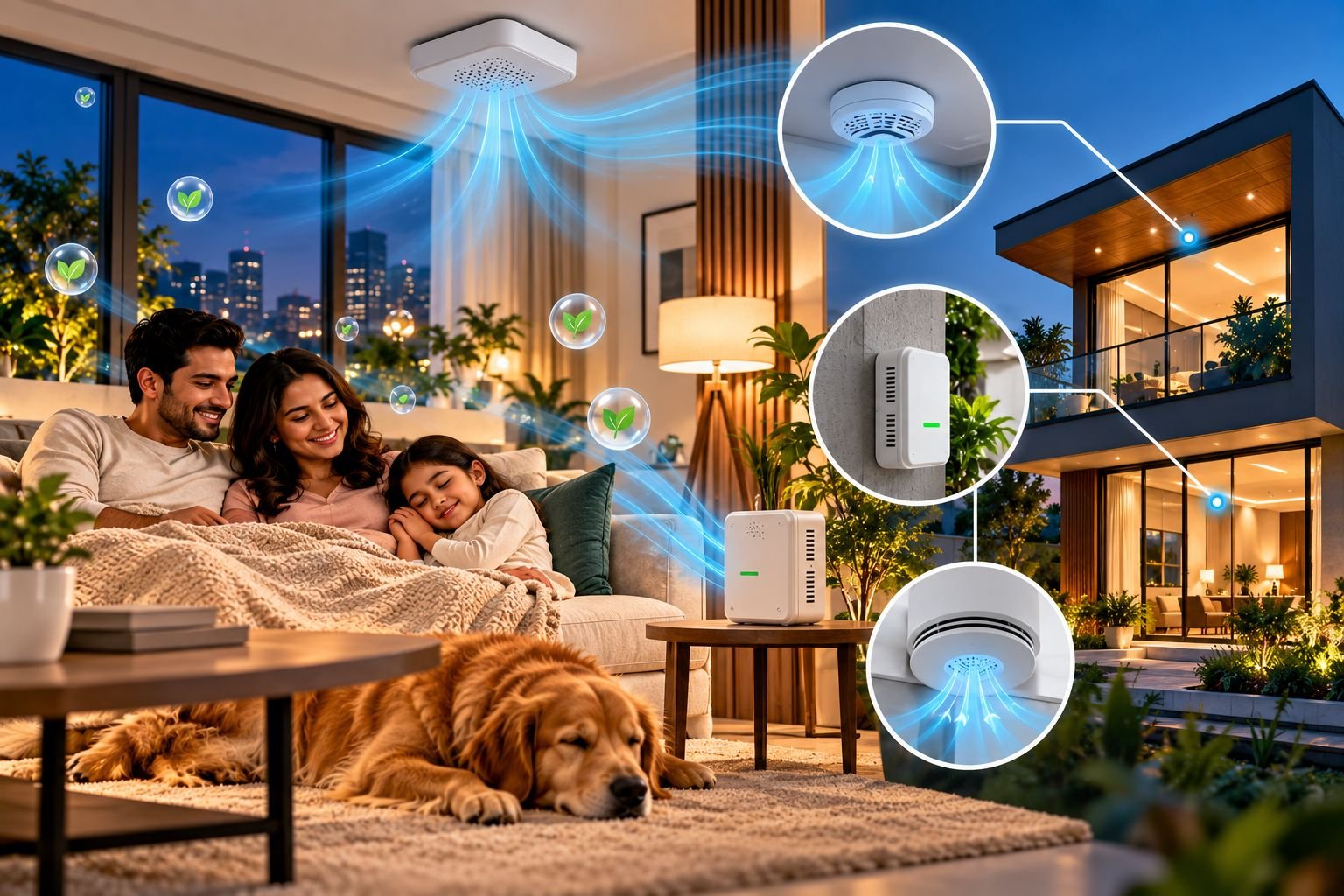 Indoor air quality monitoring at home
