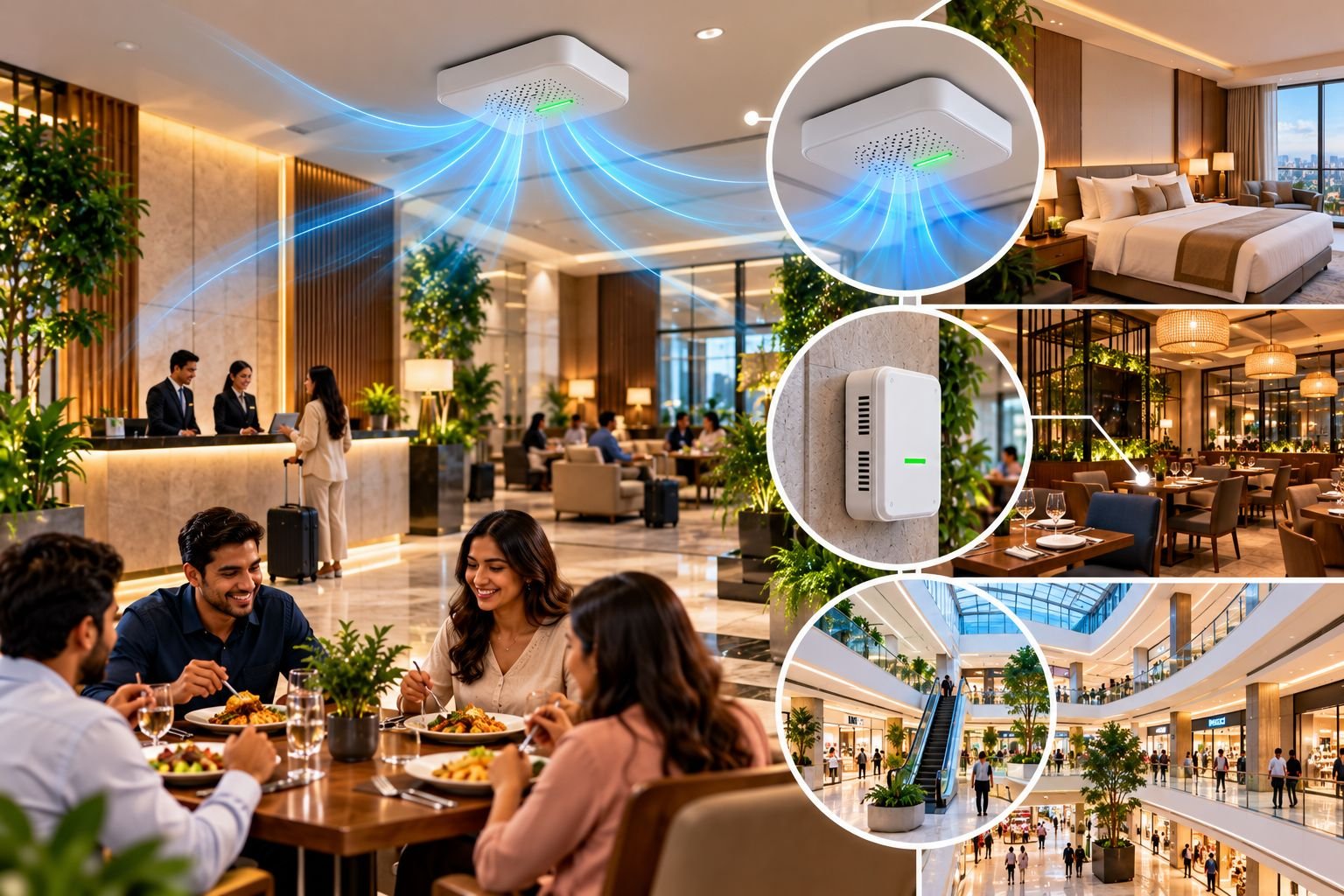 Indoor air quality monitoring in the service industry