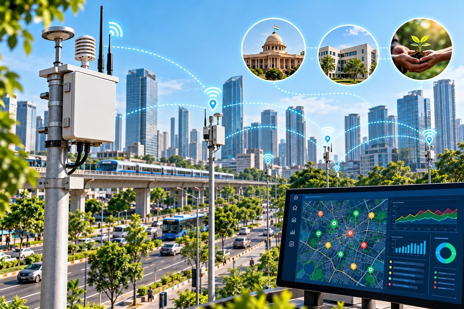 Energy monitoring for solar panels and a city building